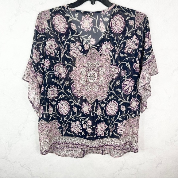 [Style & Co] Floral Sheer Blouse - Picture 2 of 2